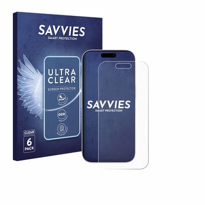 Savvies - Screenprotector voor Apple iPhone 17 - Folie Beschermfolie transparant 6 Stuks