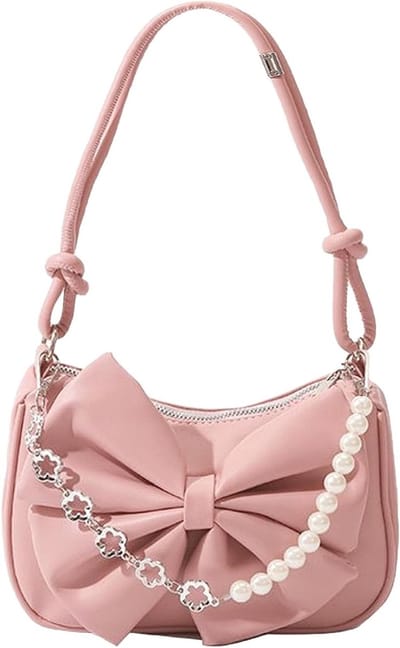 Stijlvolle roze schoudertassen voor dames en meisjes, faux leren handtassen, mini clutch met rits, trendy onderarmtas van 22 x 15 cm