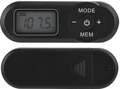 Allecto - FM-radio - Draagbare zakradio - Uitschakelgeheugen - Mini formaat - Digitale muziekspeler - 20 stations opslaan - Geschikt voor onderweg ...