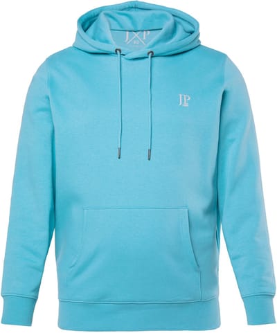 JP 1880 - Heren - Hoodie capuchon kangoeroezak - Lichtpetrol - Maat L