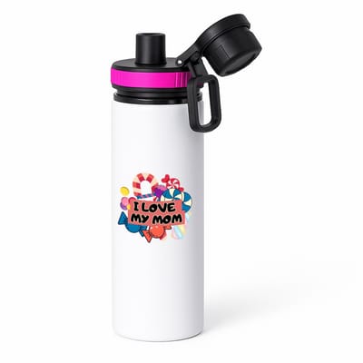 Hacebo® - Mama cadeau waterfles met draaidop roze - Mama - Moeder - met opdruk - mama - Verjaardag - Moederdag - Mama cadeautjes - Moederdag cadeau - verjaardag - liefste Mama - Leuk kado om te geven - water fles - 850ML