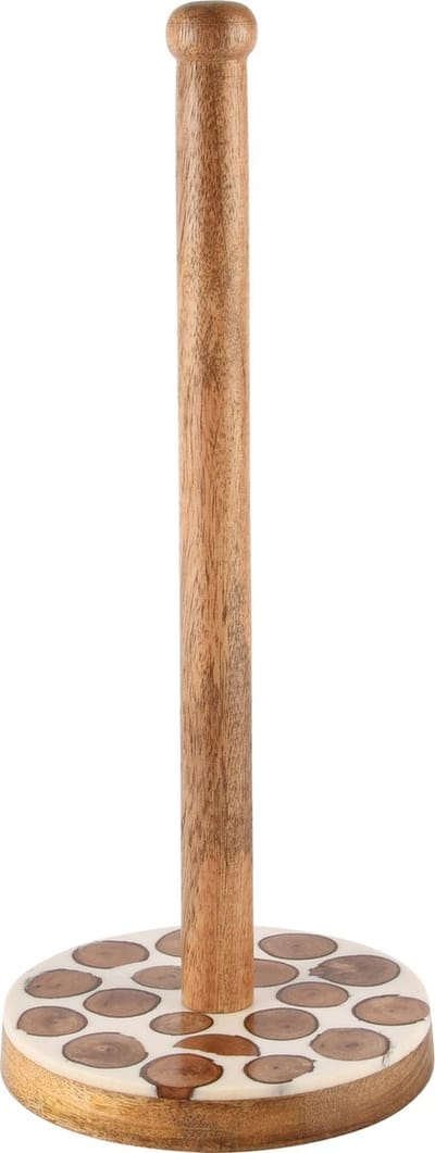 Dekoratief | Keukenrolhouder 'Timber', naturel, hout, 15x15x36cm | A248414