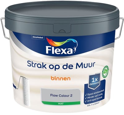 Flexa - Strak Op De Muur Binnen Mat - Flow Colour 2 - Mengverf - 10 L