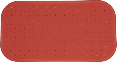 MSV Antislip Badmat met Zuignappen – Douchemat voor Bad en Douche – Rubber Badkamermat Terracotta – 36 x 76 cm
