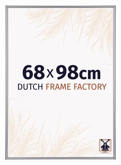 Fotolijst 68x98 cm - Kunststof - Zilver Hoogglans - Angers