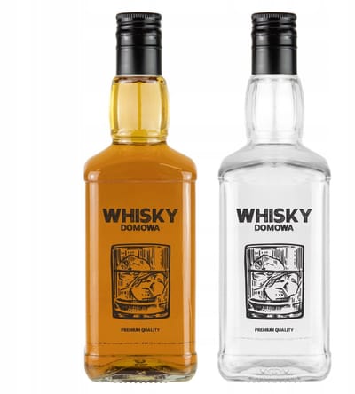 Bimberek Daniels Serie - Glazen Whiskyfles - 500ml - Met Omslag - Geschikt voor Diverse Dranken