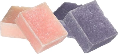 Ideas4seasons Amberblokjes/geurblokjes - lavendel en roos - 6x stuks - huisparfum
