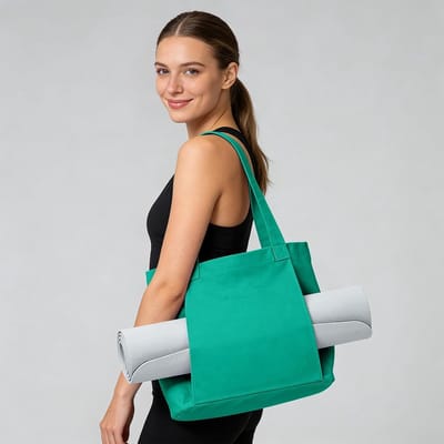 Yoga Tas voor Vrouwen, Sporttas met Vochtcompartiment, Fleshouder en Volledige Rits, Ideaal voor Yoga Matten en Accessoires, Perfect voor Fitness en Reizen
