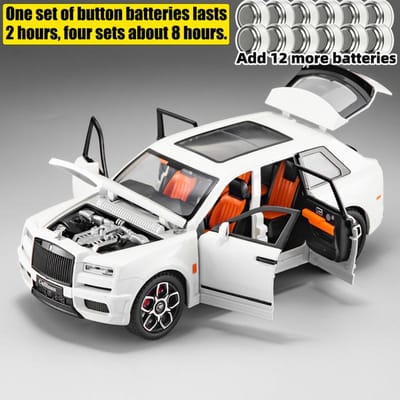1:20 Rolls Royce Cullinan Ultra Luxe Volledige Maat SUV Legering Diecast Model Auto Simulatie Geluid & Licht Collectie Cadeau Voor Vriend
