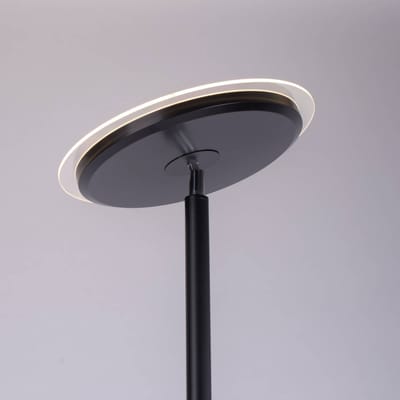 JUST LIGHT. GmbH Hans LED vloerlamp met leeslamp, rond, zwart