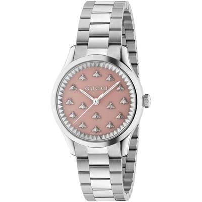 Gucci YA1265033 G-Timeless Roze Wijzerplaat Dames Horloge