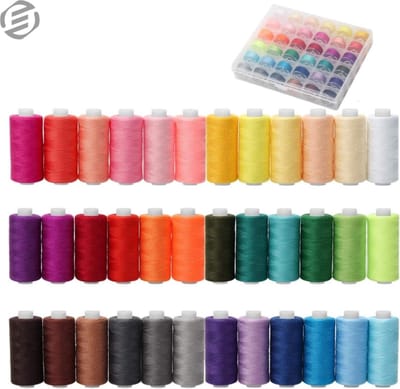 Equivera Naaigaren voor Naaimachine - Naaigaren Set - Naaigaren - Naai Garen - Naaigarenbox - Naaigaren Box - Naaigaren Doos - Naaigaren Kit - Garen Set - Naai Set