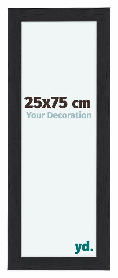 Your Decoration - Fotolijst 25x75 cm - MDF - Zwart Houtnerf - Como