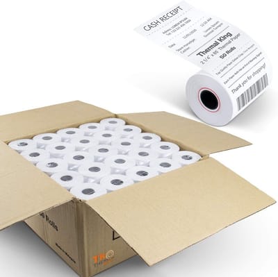 50 Rollen Thermisch Papier voor Kassasystemen 57 mm x 22 meter