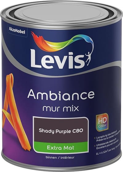 Levis - Ambiance Mur Extra Mat Mix - Shady Purple C80 - Mengverf - 1 L