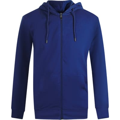Cavalli Class Traditionele Stijl Luipaardontwerp Irisblauwe Hoodie Met Ritssluiting