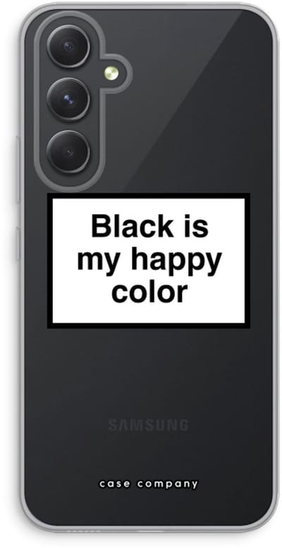 Case Company® - Hoesje geschikt voor Samsung Galaxy A54 hoesje - Black is my happy color - Soft Cover Telefoonhoesje - Bescherming aan alle Kanten en Schermrand