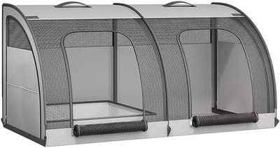 Autotent Huisdieren - Reishondenhok Bench - Veilig Reizen - Uitneembare Scheidingswand - 4 kg - Grijs