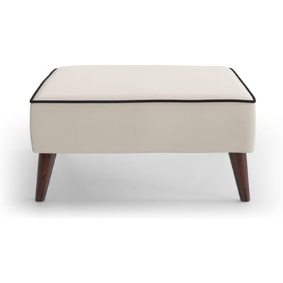 Hocker Zara linnen met contrast piping | NADUVI Collection