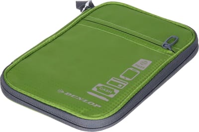 Dunlop Reisportemonnee - groen - 13 x 20.5 cm - polskoord - diverse vakken - polyester - documenten tasje