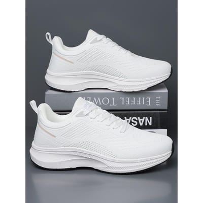 Witte Loop Schoenen Heren Ademend Casual Lichtgewicht Hardloop Basketbal Sneakers Man Hoge Kwaliteit Sportschoenen Man Sneakers 41 wit