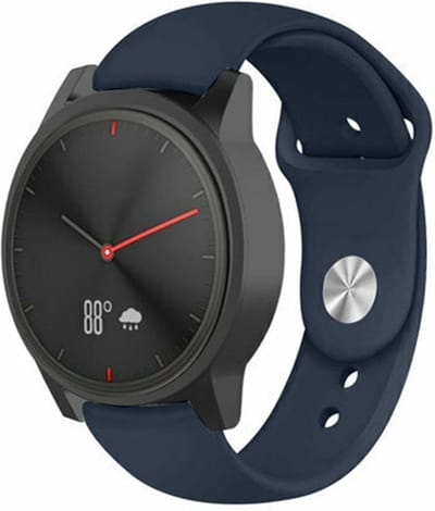 By Qubix - geschikt voor Huawei Watch GT 4 / GT 5 (41mm) & GT 5 Pro (42mm) - Sportbandje - Maat: Small - Navy