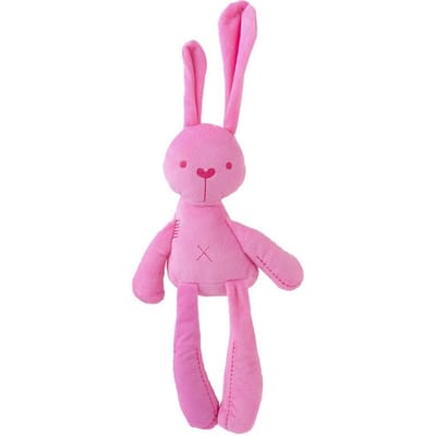Poupée Lapin Mignon 42CM à Longues Oreilles pour Apaiser Bébé Jouets Doux en Peluche Animal en Peluche pour Calmer le Sommeil Jouets pour Bébés Cadeau d'Anniversaire pour Enfants rose