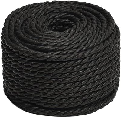 Multifunctioneel Touw - Werklijn - Waterprojecten - UV- en weerbestendig - 12 mm x 25 m - Zwart