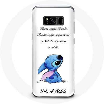 Coque - MANIACASE - Samsung Galaxy S8 plus - Lilo et Stitch - Souple - Protection blanc