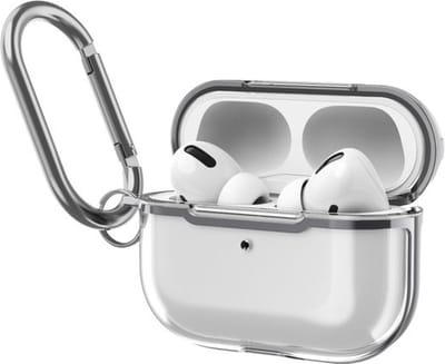 AirPods hoesjes van By Qubix - AirPods Pro / AirPods Pro 2 hoesje - TPU - Split series - Transparant / Zwart Airpods Pro Case Hoesje voor Airpods pro