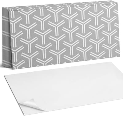 Coloray Plaktegels - Geometrisch pijlpatroon Zelfklevende Wandtegels - 40 cm x 20 cm - Grijs Plaktegels - 10 stuks - Rechthoek PVC Tegels - Plaktegels Badkamer - Vloertegels Zelfklevend - Vinyl Tegels Zelfklevend - Portugese Tegels