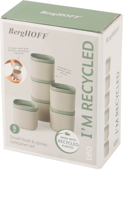 LEO 6-delige kleine voedselcontainer set Balance - Groen -