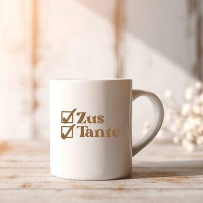 Mok Zus Tante - Mok met tekst van Zus naar Tante met vinkje - Leuke aankondiging van jullie zwangerschap