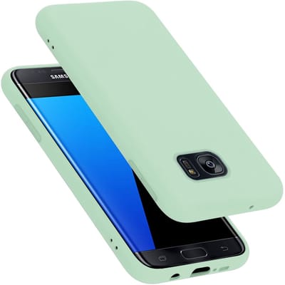 Cadorabo Hoesje geschikt voor Samsung Galaxy S7 EDGE in LIQUID LICHT GROEN - Beschermhoes gemaakt van flexibel TPU silicone Case Cover