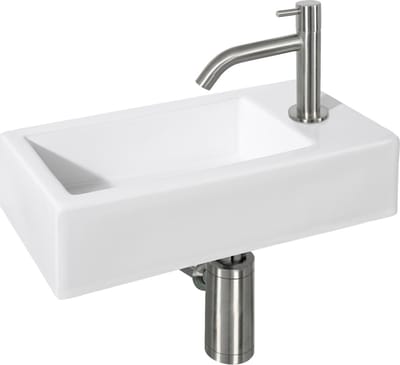 Differnz Fonteinset Mix&match Ravo Keramiek Gebogen Mat Chroom