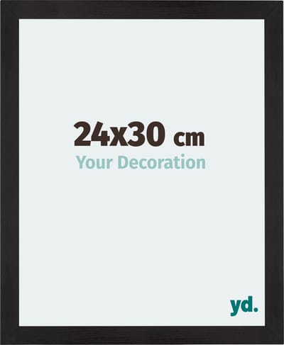 Your Decoration - Fotolijst 24x30 cm - MDF - Zwart Houtnerf - Mura