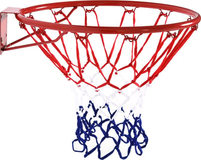 HOMCOM - Basketbalring - veerkrachtig - Wandmontage - met net