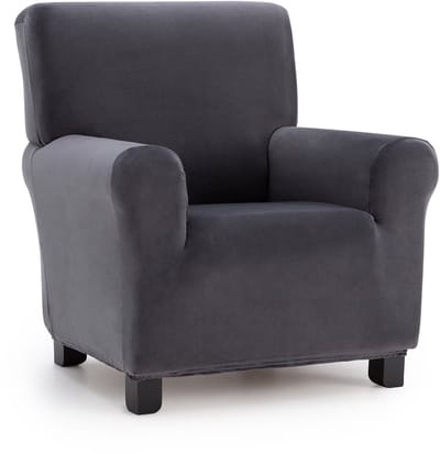 Belmarti Bellagio velvet stretch fauteuilhoes 70-110 cm - Grijs