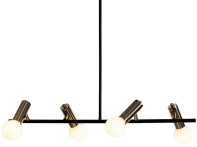 Kosilum - Mady - Hanglamp - Zwart - Metaal en glas