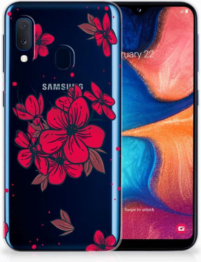 Samsung Galaxy A20e TPU Case Blossom Red