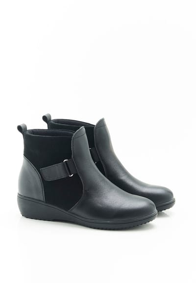 Damart - Enkellaarzen klittenband Thermolactyl - Dames - Zwart - 36