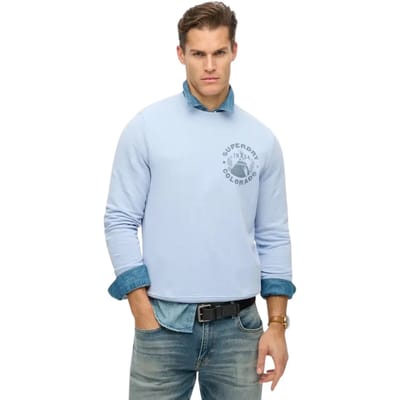 Superdry - Lo-Fi Outdoor Mono Relaxed sweatshirt met ronde hals - Heren - Truien