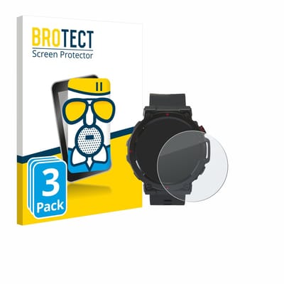 BROTECT - Screenprotector voor Crivit Sport-Smartwatch - Folie Beschermfolie Beschermglas matte 3 Stuks
