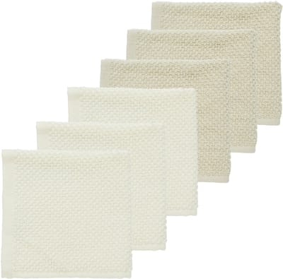 Meyco Baby Popcorn Monddoekjes - 6 Stuks - 30 x 30 cm - Naturel/Soft Sand