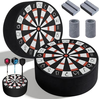 Pack van 2 Dartpijlenhouders, 10 x 4 cm, Zachte Mini Dartbord Houder voor Stalen en Soft Darts, Ideaal voor Thuis en Dartclubs