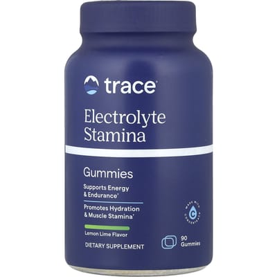 Trace, TM Sport, gommes d'endurance électrolytiques, citron vert, 263mg, 90 gommes (87,66 mg par bonbon gélifié)
