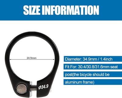 Fietszadelklem met Snelspanner 34,9 mm voor 30,4/30,8/31,6 mm Zadelpen