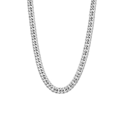 Lucardi Kinder Stalen ketting gourmet - Ketting - Staal - Zilver - 42 cm