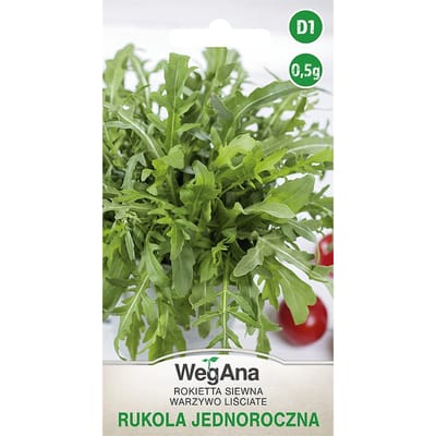 Jaarlijkse arugula Eruca sativa 0,5 g VegAna plantaardige arugula-zaden