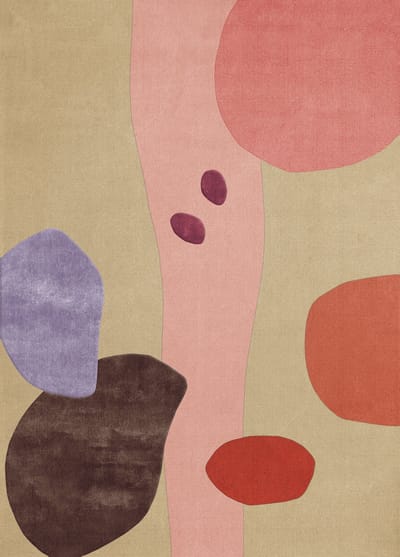 Layered Poppy Kalas Magical Garden Beige Vloerkleed - 140 x 200 cm - Veelkleurig - Rechthoekig - Wol - Eetkamer, Woonkamer, Slaapkamer - Abstract - Design, Modern